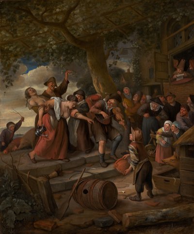 Un maiale appartiene al porcile, c.1673-5 da Jan Havicksz. Steen