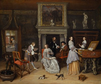 Interno fantastico con Jan Steen e la famiglia di Gerrit Schouten, c.1659-60 da Jan Havicksz. Steen