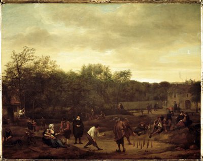 Contadini che giocano a bocce in Olanda da Jan Havicksz. Steen