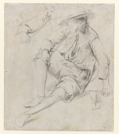 Studio di un uomo seduto che fuma una pipa da Jan Havicksz. Steen