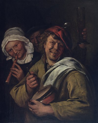 Il Rommelpot: Interno con tre figure da Jan Havicksz. Steen