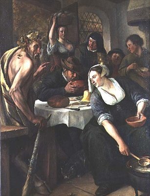 Il satiro e il contadino da Jan Havicksz. Steen