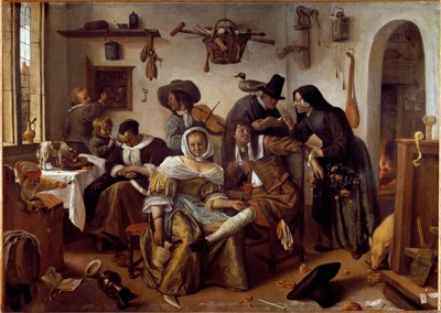 Il mondo è capovolto o I misfatti della lussuria da Jan Havicksz. Steen