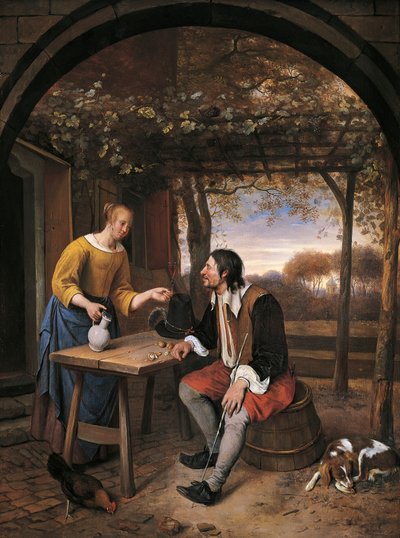 Riposo del viaggiatore, di Jan Steen da Jan Havicksz. Steen