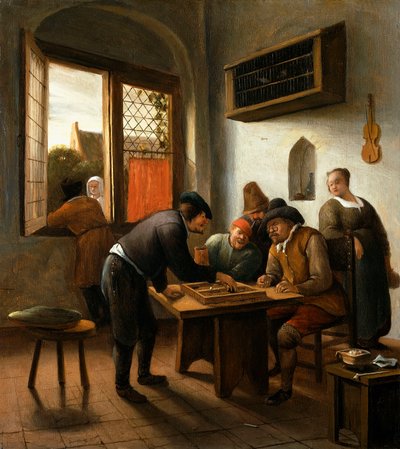 Giocatori di Tric Trac in un Interno da Jan Havicksz. Steen
