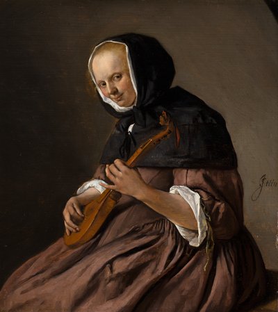 Donna che suona il cistro, c.1662 da Jan Havicksz. Steen