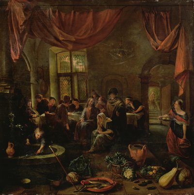 Cristo in Casa di Marta e Maria, c.1655 da Jan Havickszoon Steen