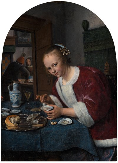 Ragazza che mangia ostriche da Jan Havickszoon Steen