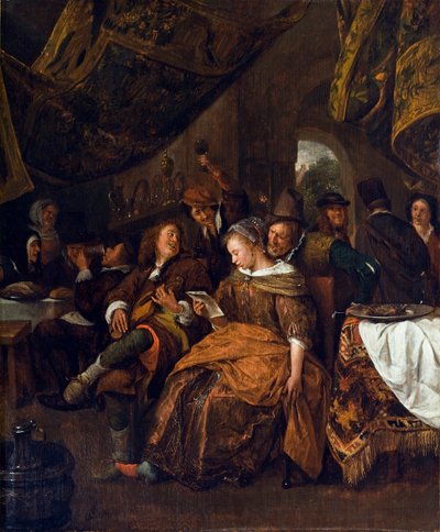 Compagnia allegra, c.1667-69 da Jan Havickszoon Steen