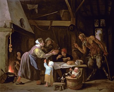 I satiri e la famiglia da Jan Havickszoon Steen