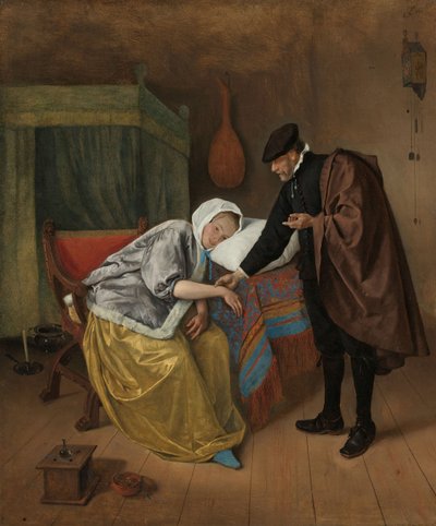 La donna malata, c. 1663-66 da Jan Havickszoon Steen