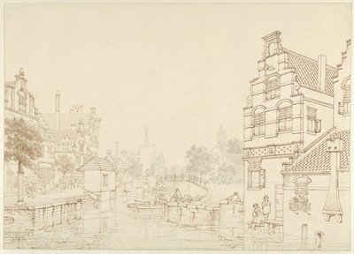Un canale in una città da Jan Hendrik Verheijen