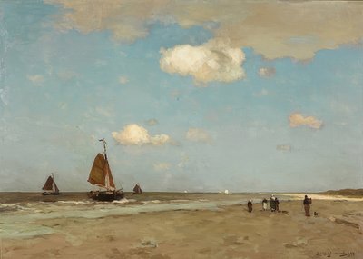 Scena di spiaggia da Jan Hendrik Weissenbruch