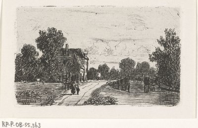 Paesaggio con un ponte su un canale da Jan Heppener