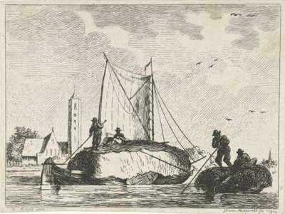 Due barche di fieno da Jan Izaak van Mansvelt
