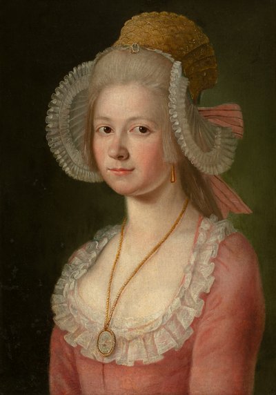 Ritratto di una signora con cappello, 1785 da Jan Jahn