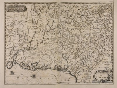 Descrizione del Guienne da Jan Janssonius