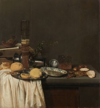 Natura morta con un bicchiere di birra alto da Jan Jansz. van de Velde (III)