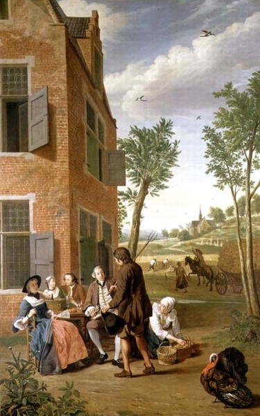 Figure in un paesaggio (una di una serie di quattro) da Jan Josef the Younger Horemans