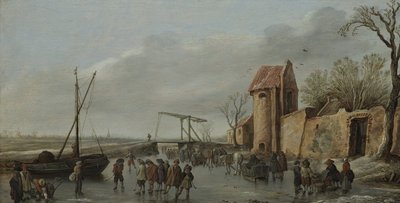 Una scena sul ghiaccio, 1627 da Jan Josefsz Goyen van