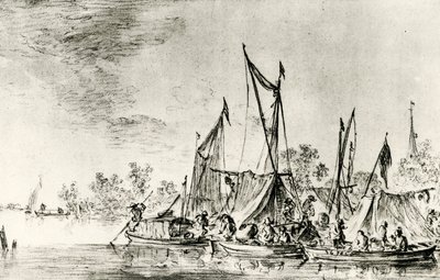 Paesaggio di canale olandese da Jan Josephsz van Goyen