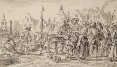 Mercato del Pesce, 1624 da Jan Josephsz van Goyen