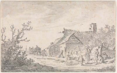 Paesaggio con un cottage e figure, 1653 da Jan Josephsz van Goyen