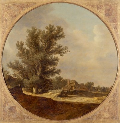 Quercia su una Strada di Campagna con Viaggiatori da Jan Josephsz van Goyen