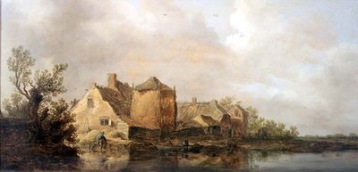 Scena fluviale con una locanda da Jan Josephsz van Goyen