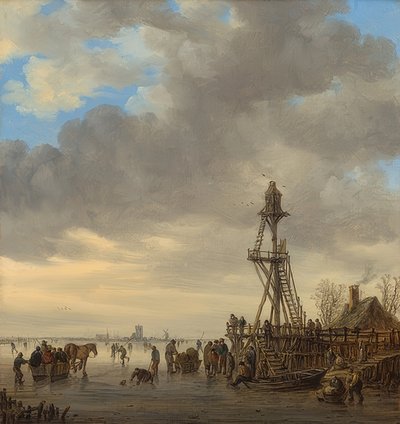 Paesaggio invernale con torre di osservazione da Jan Josephsz van Goyen