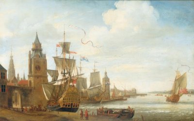 Capriccio con motivi del porto di Anversa da Jan Karel Donatus van Beecq
