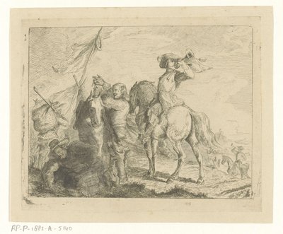 Paesaggio con viaggiatori e cavalieri da Jan Karel Jacob de Jonge