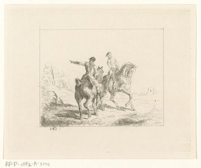 Paesaggio con due cavalieri da Jan Karel Jacob de Jonge