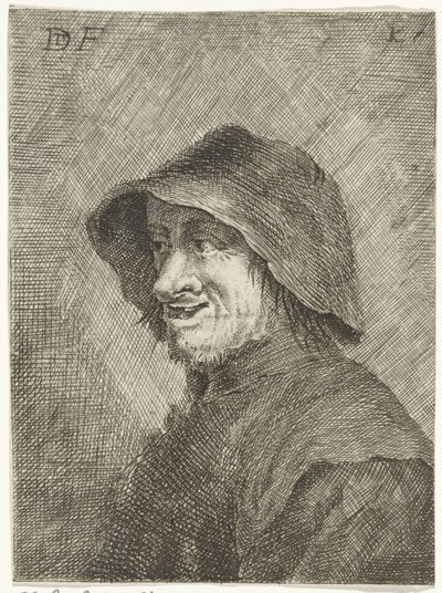 Contadino con cappello sulla testa verso sinistra da Jan Lauwryn Krafft (I)