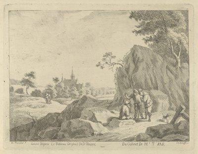 Paesaggio con viaggiatori e pastori da Jan Lauwryn Krafft (I)