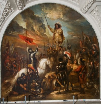 Brinio sollevato su uno scudo da Jan Lievens