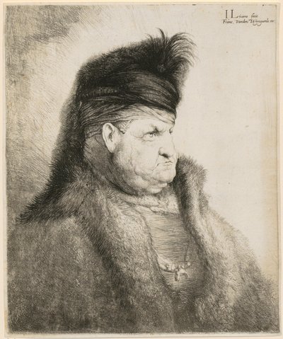 Ritratto a mezzo busto di un uomo orientale da Jan Lievens