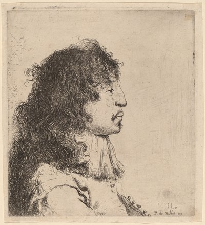 Busto di un giovane di profilo, rivolto a destra da Jan Lievens