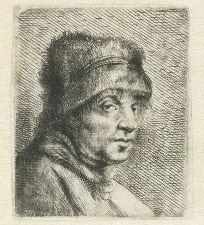 Testa di un uomo con berretto da Jan Lievens