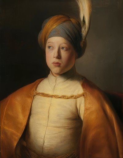 Ragazzo con mantello e turbante (Ritratto del principe Rupert del Palatinato) da Jan Lievens