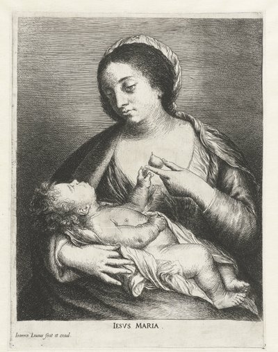 Maria con Bambino e una pera da Jan Lievens