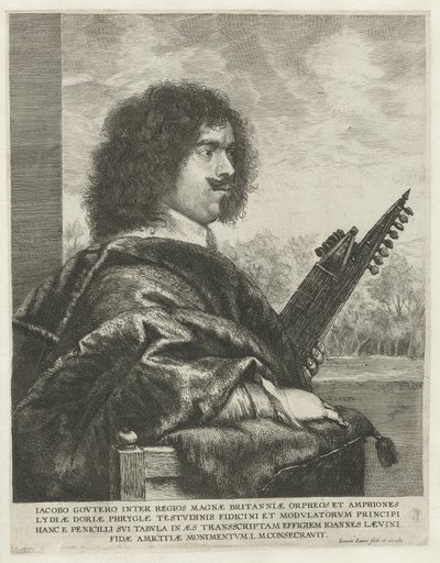 Ritratto del compositore e liutista Jacques Gaultier, 1631-1635 da Jan Lievens
