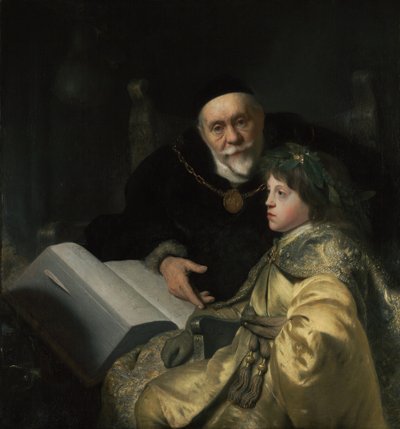 Il principe Carlo Luigi del Palatinato con il suo tutore Wolrad von Plessen in abito storico da Jan Lievens