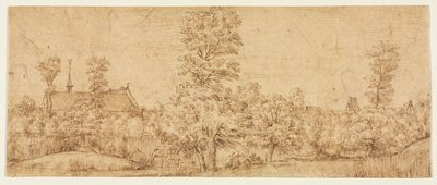 Alberi davanti a un villaggio, terzo quarto del XVII secolo da Jan Lievens