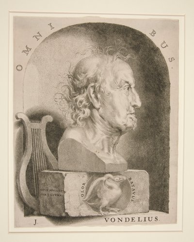 Ritratto di Joost van den Vondel (1587-1679) da Jan Lutma The Younger
