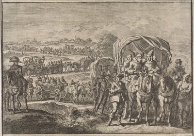 Monaci del Brabante settentrionale fuggono ad Anversa, 1637 da Jan Luyken (attributed to)