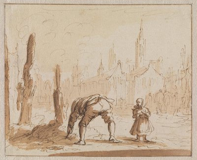 Adriaen Wens cerca tra le ceneri la vite per la bocca che era stata applicata a sua madre ad Anversa nel 1573 da Jan Luyken