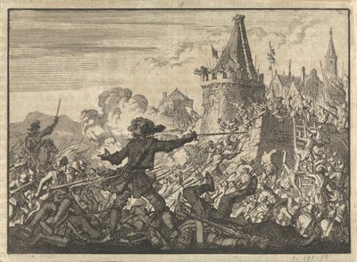 Assalto respinto delle mura di Livron, difese dagli ugonotti, 1574 da Jan Luyken