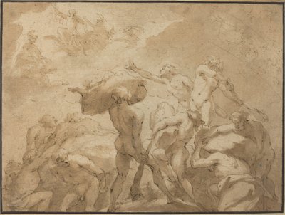 Battaglia degli Dei e dei Giganti dal Monte Olimpo e Monte Othrys da Jan Luyken