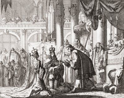 Incoronazione di Re Guglielmo III e Regina Maria II, 11 aprile da Jan Luyken